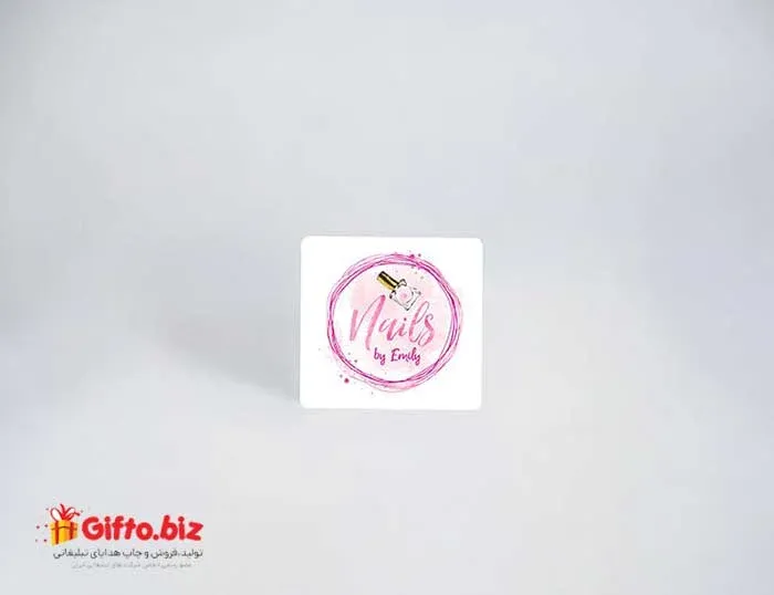 کارت ویزیت لمینت براق مربع دورگرد