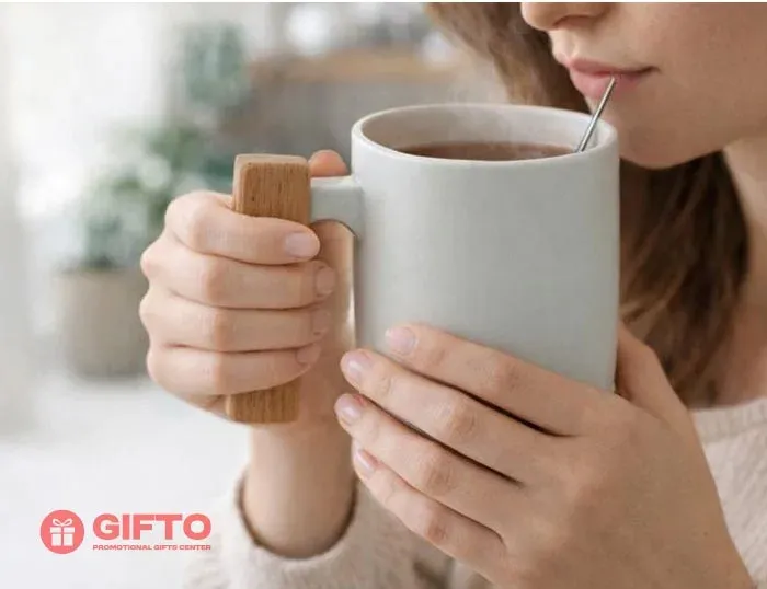 ماگ بامبو قاشق دار سرامیکی 