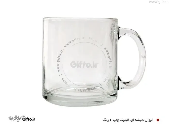لیوان شیشه ای شفاف