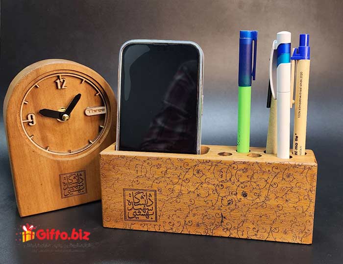 ساعت رومیزی چوبی ZA209