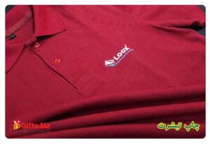 تیشرت قرمز تبلیغاتی LOOX بیش از 1000 نمونه کار هدیه تبلیغاتی