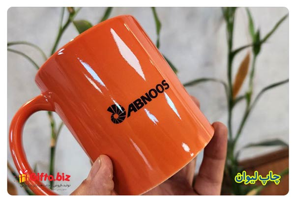 چاپ لیوان سرامیکی نارنجی تبلیغاتی آبنوس ماگ سرامیکی رنگی 520